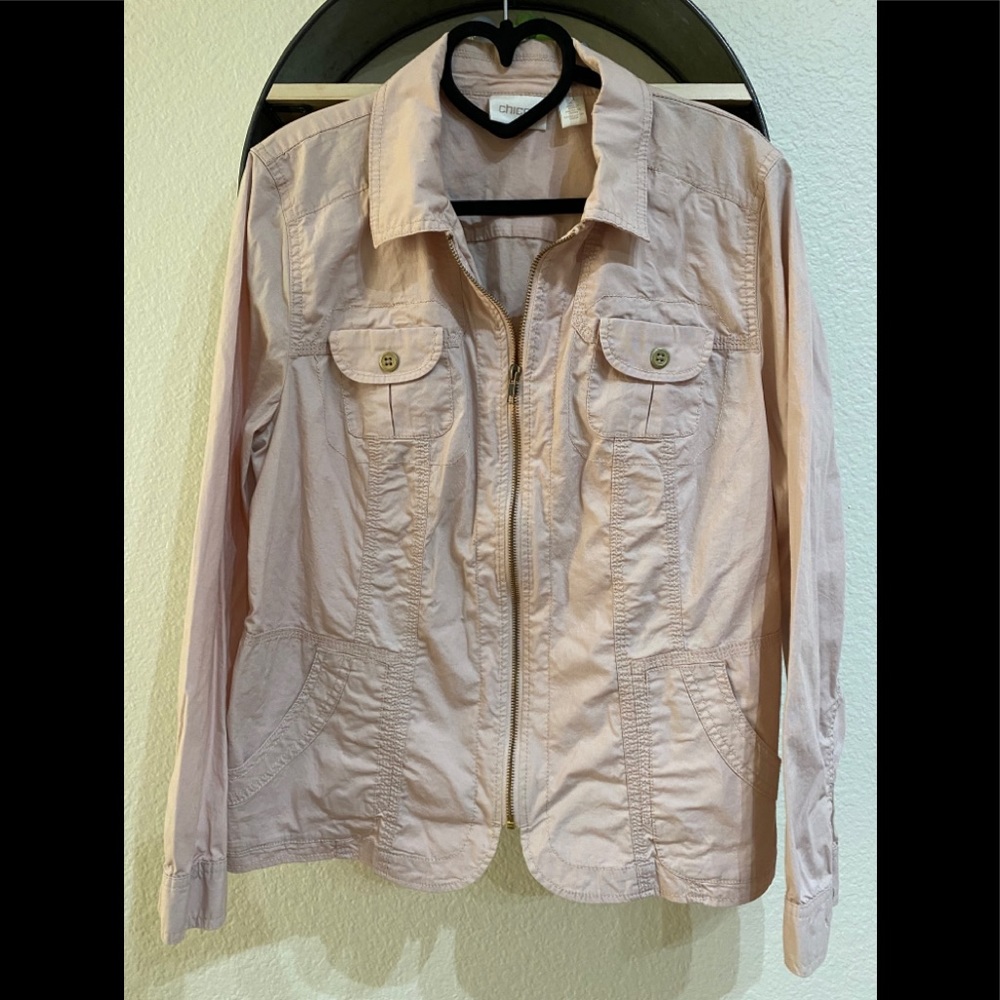 Chico’s light pink jacket